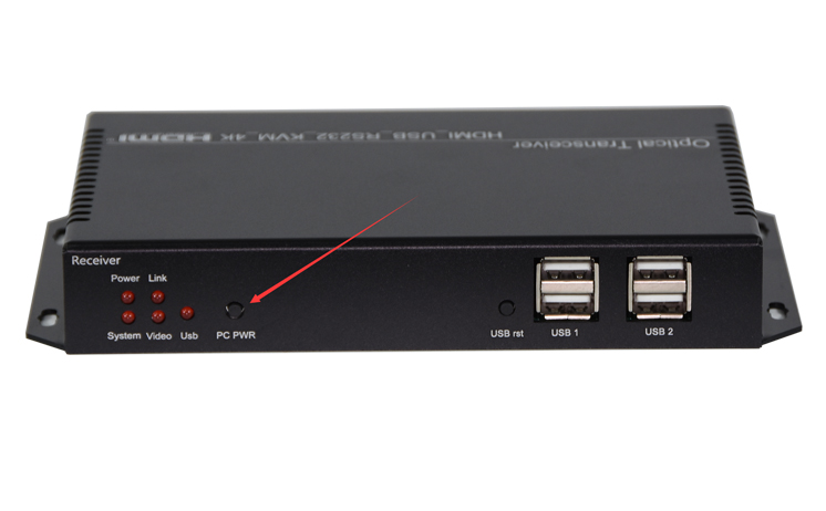 YTKVM- HDMI-HK  4K HDMI+3.5音频+USB+开关机功能 KVM光端机